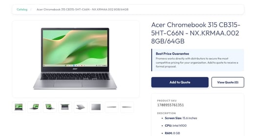 Quote-Based ChromeOS Product Catalog