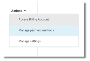 gpanel manage payment methods