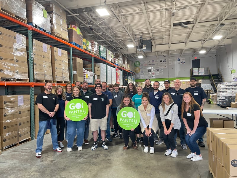 Promevo at a Go pantry volunteer event.