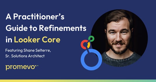 Promo image for Promevo blog on Looker Core refinements 