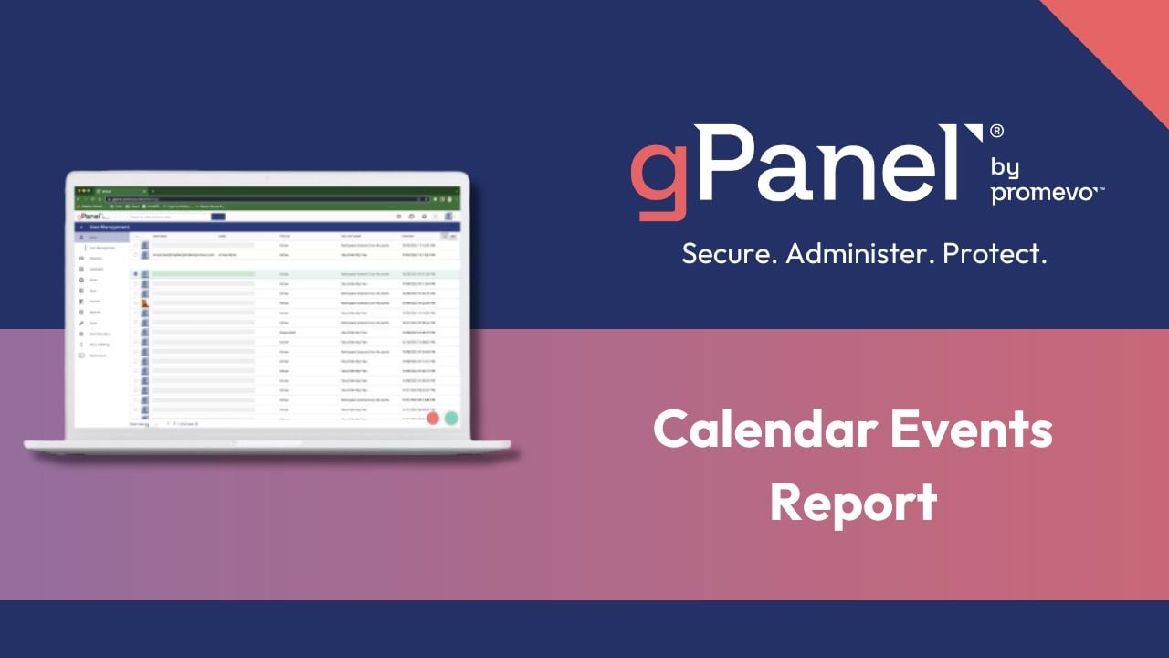 gPanel calendar events report