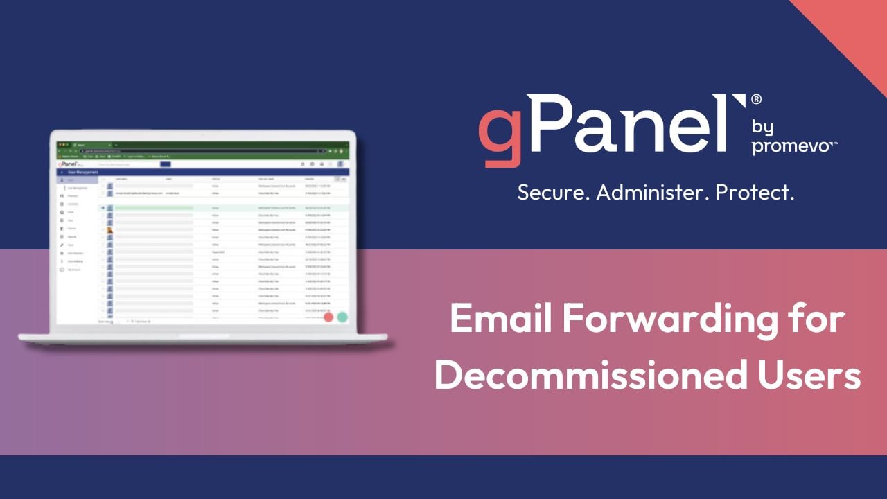 gPanel Email Forwarding