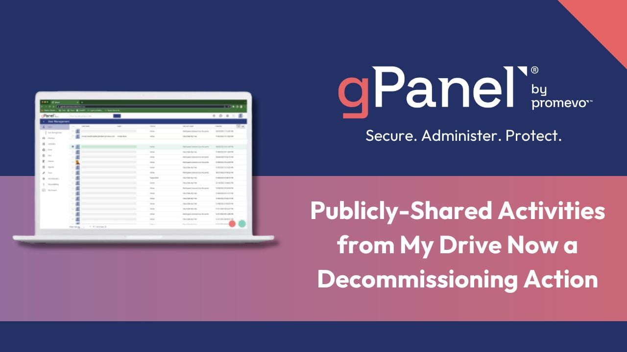 gPanel Decommissioning Action