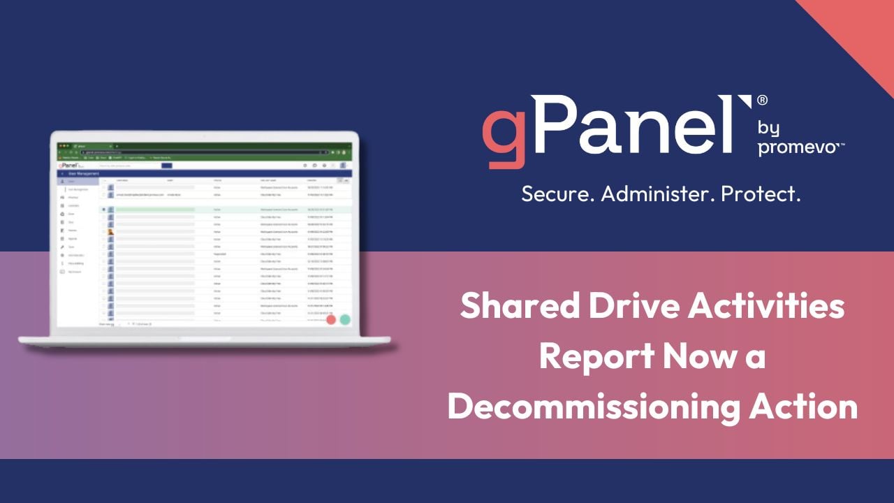 gPanel decommissioning actions