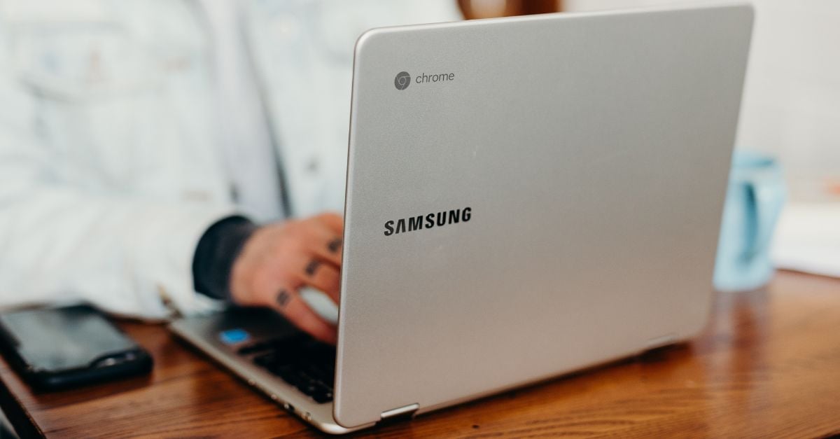 Employee using Chromebook purchased from ChromeOS provider 