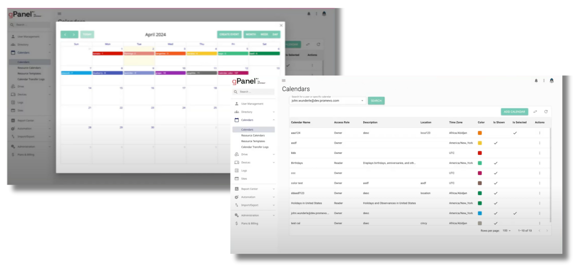 gPanel Calendar UI Update Feature Image