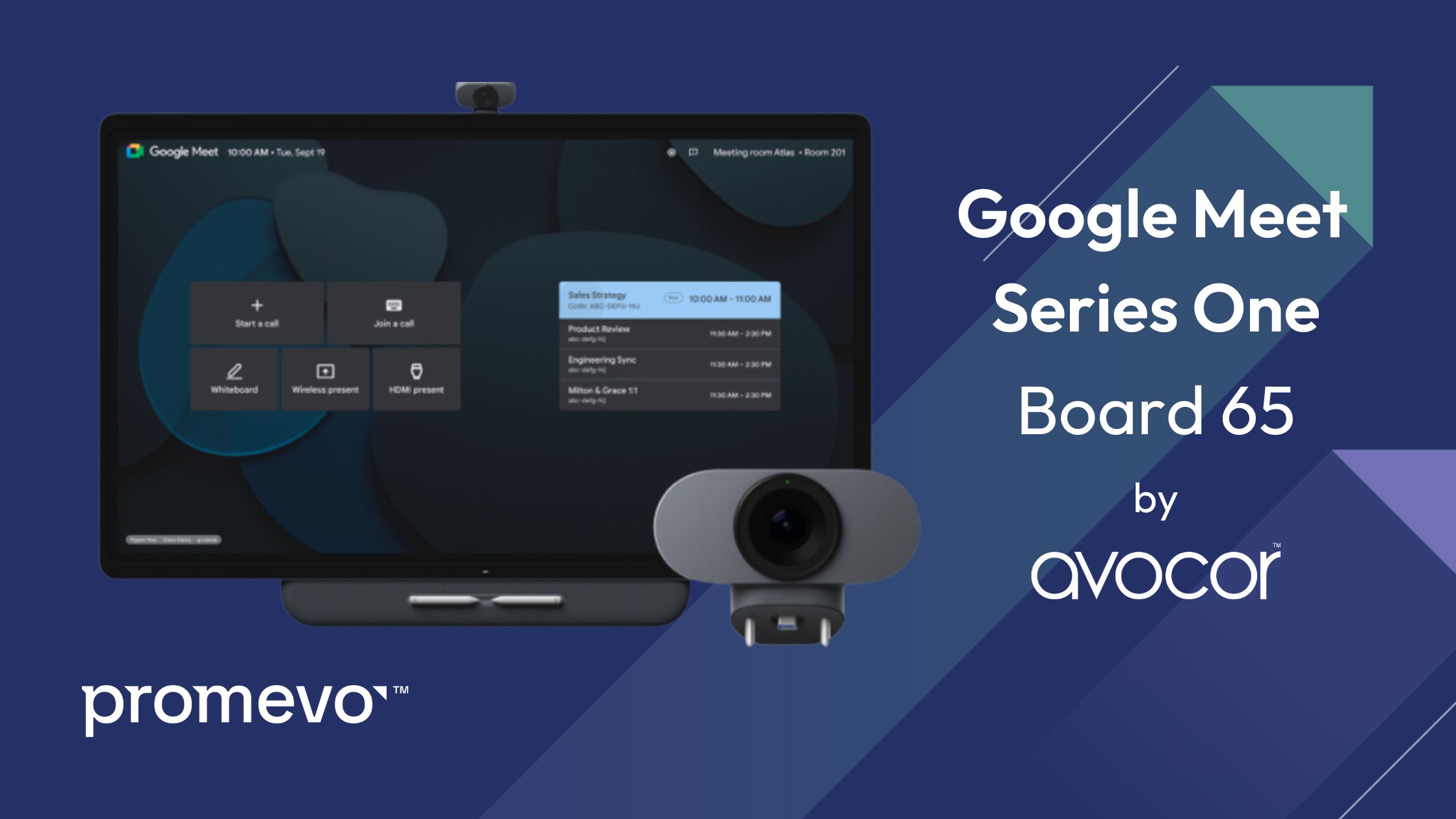 Google Meet Series One Board by Avocor is an excellent device for hybrid work