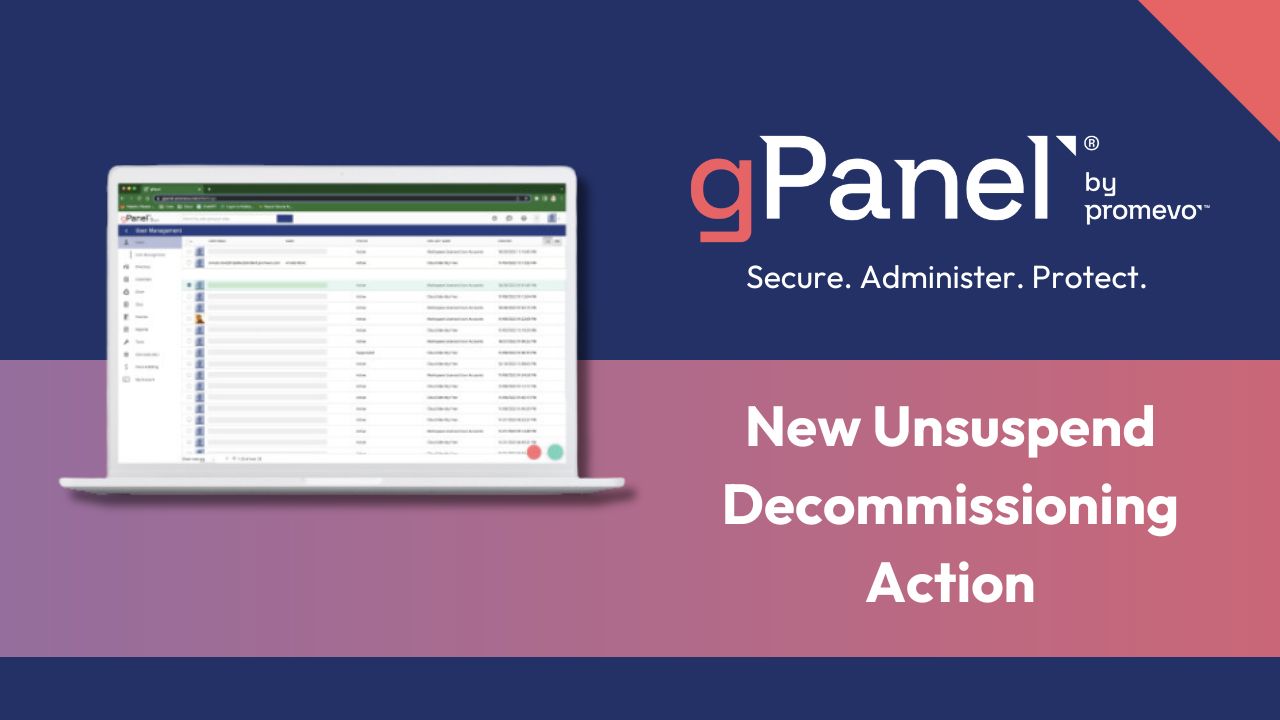 gpanel unsuspend user decommissioning action