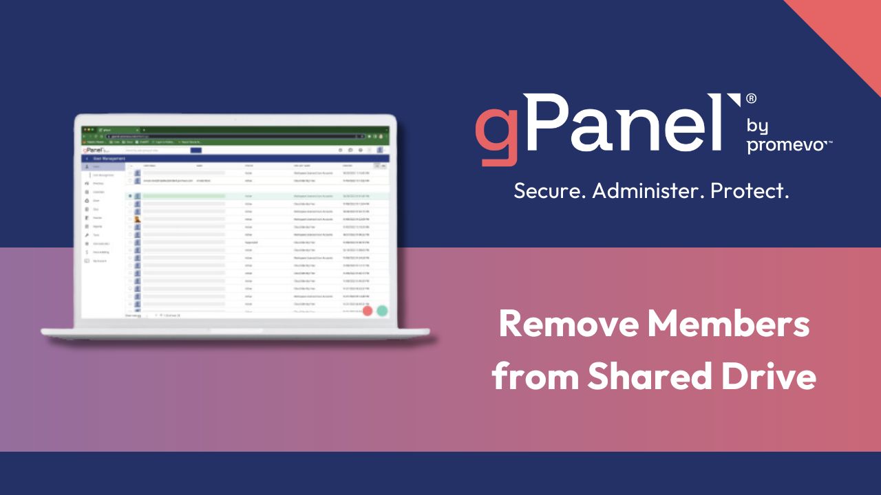 gPanel remove members from Shared Drive