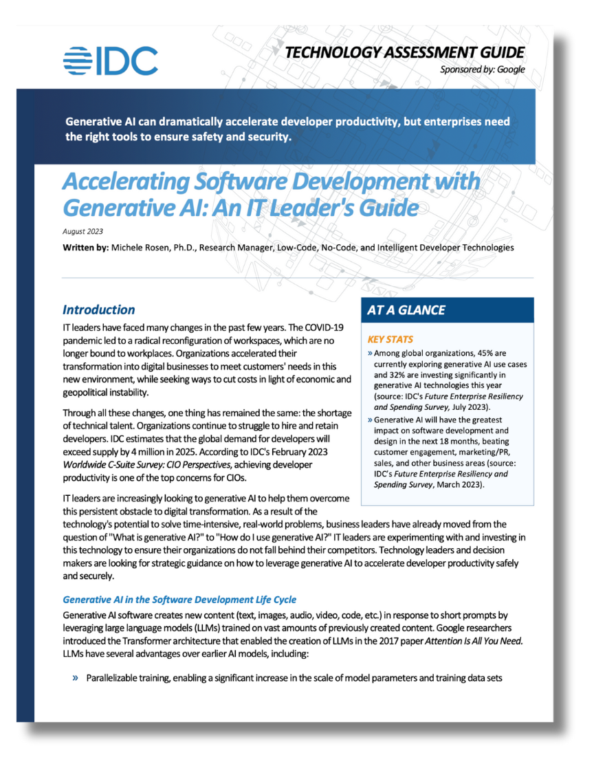Accelerating Software Development with Generative AI cover