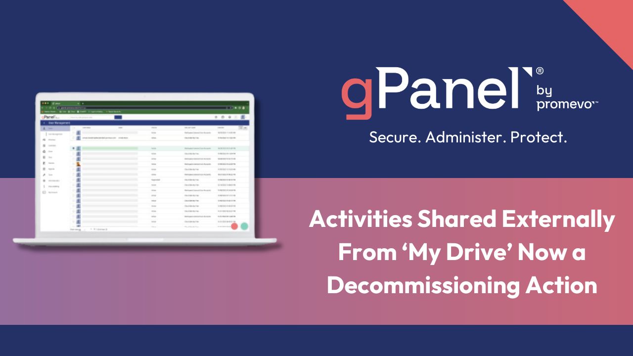 gPanel decommissioning actions