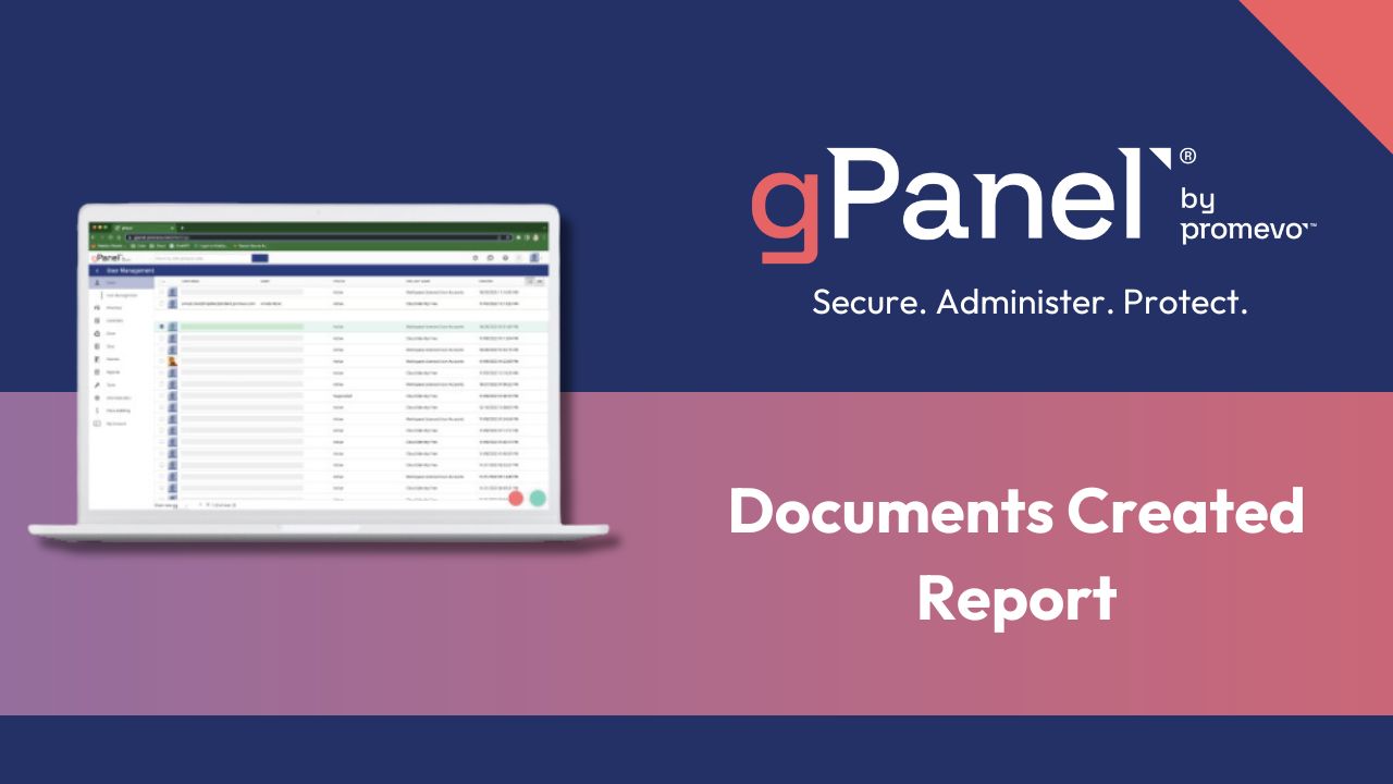 gPanel documents created report