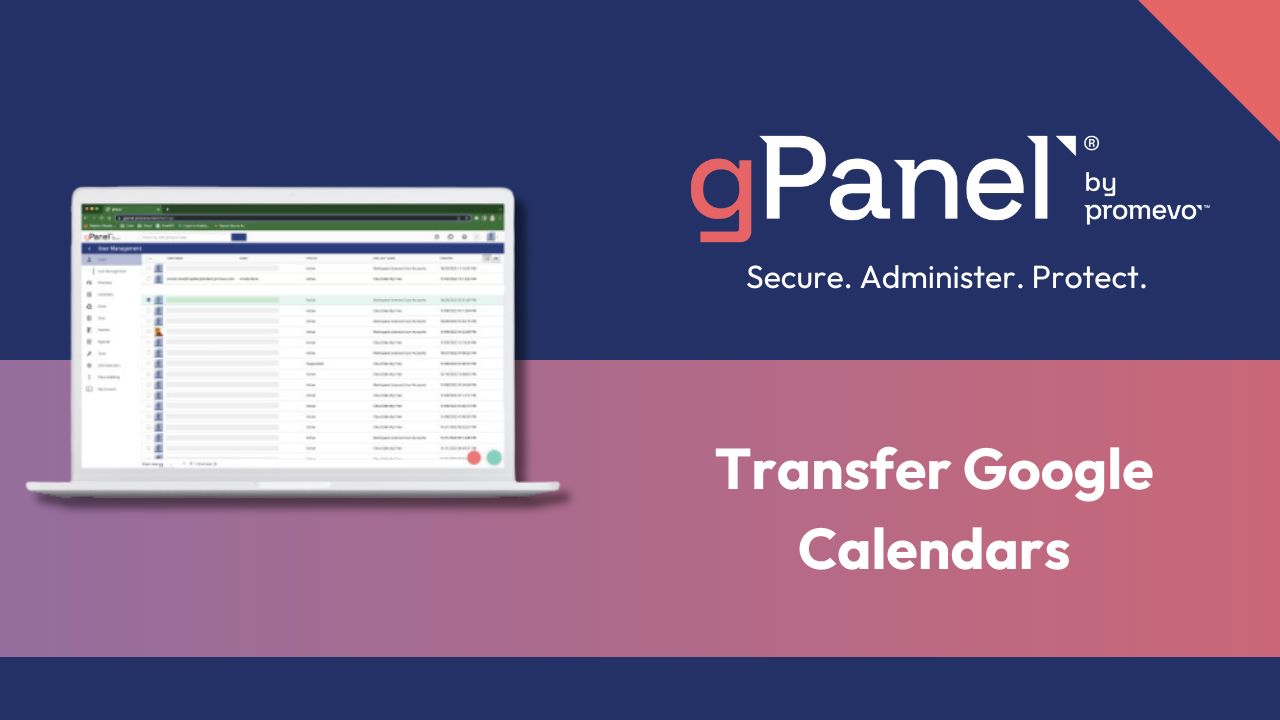 gPanel transfer Google calendars