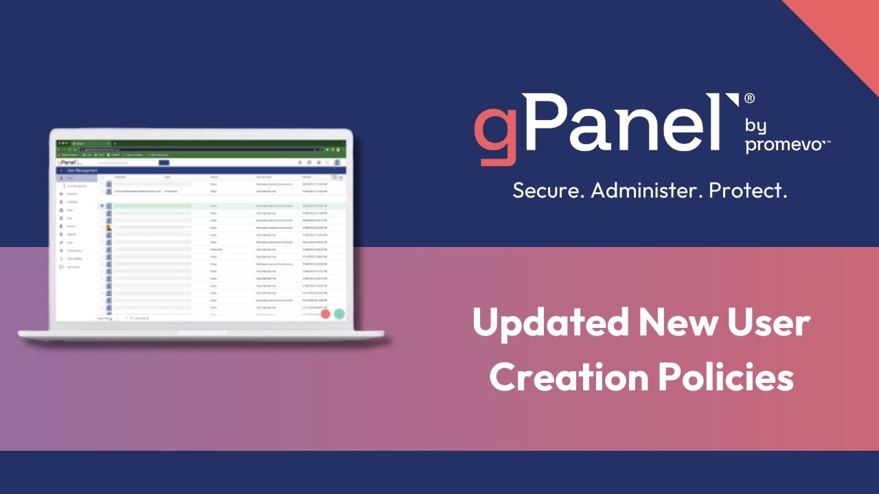 gPanel User Creation Policies